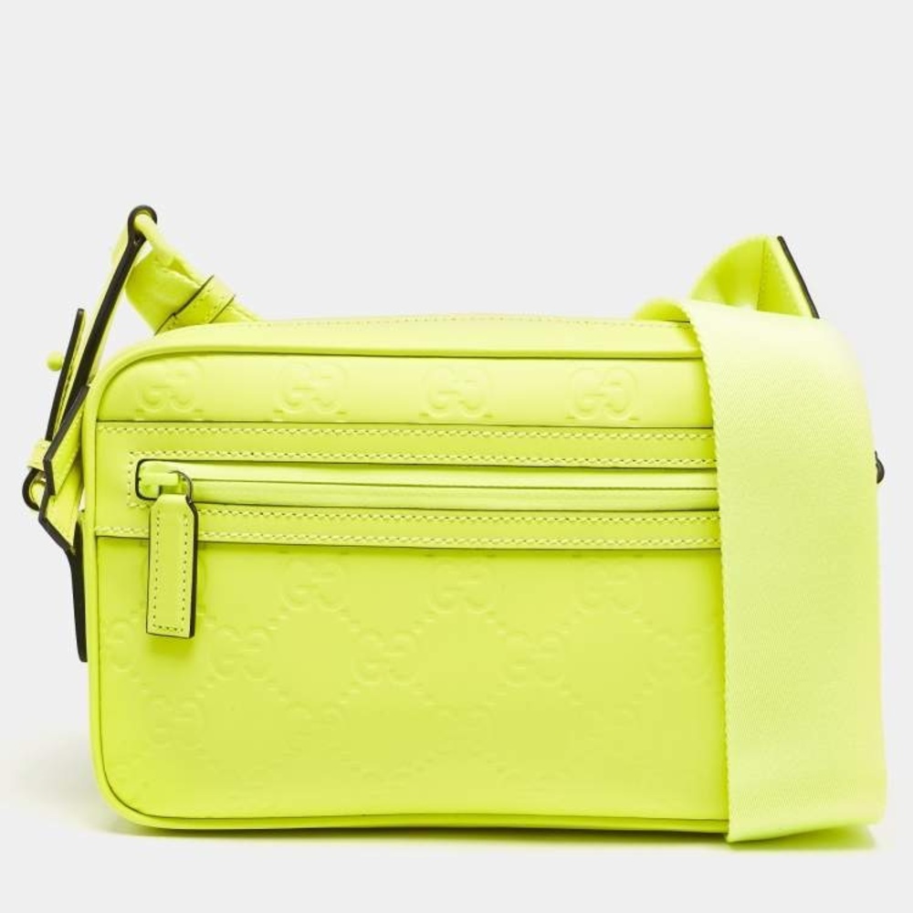Gucci Yellow Crossbody Bag with Textured Monogram - Picture 16 of 16